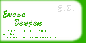 emese demjen business card